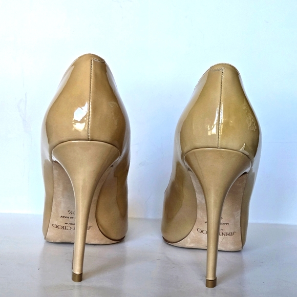 Jimmy Choo Gilbert Patent Leather Nude Pump. US size, EUR 40.5 - Picture 3 of 10